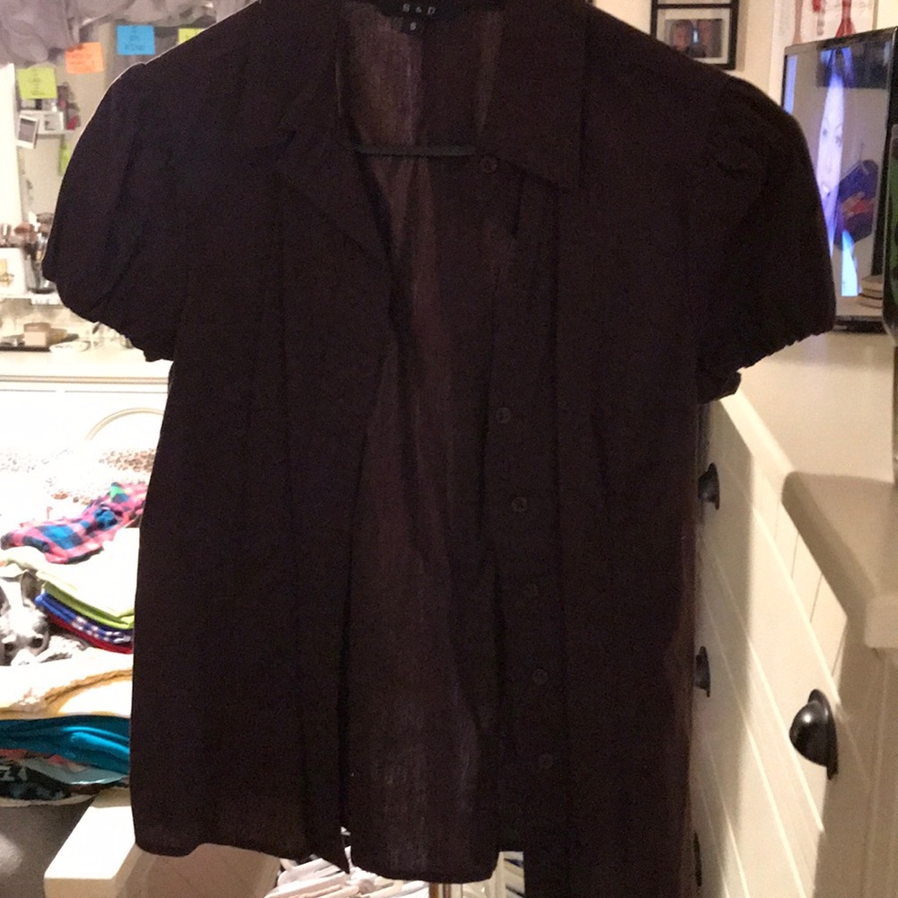 Brown button down